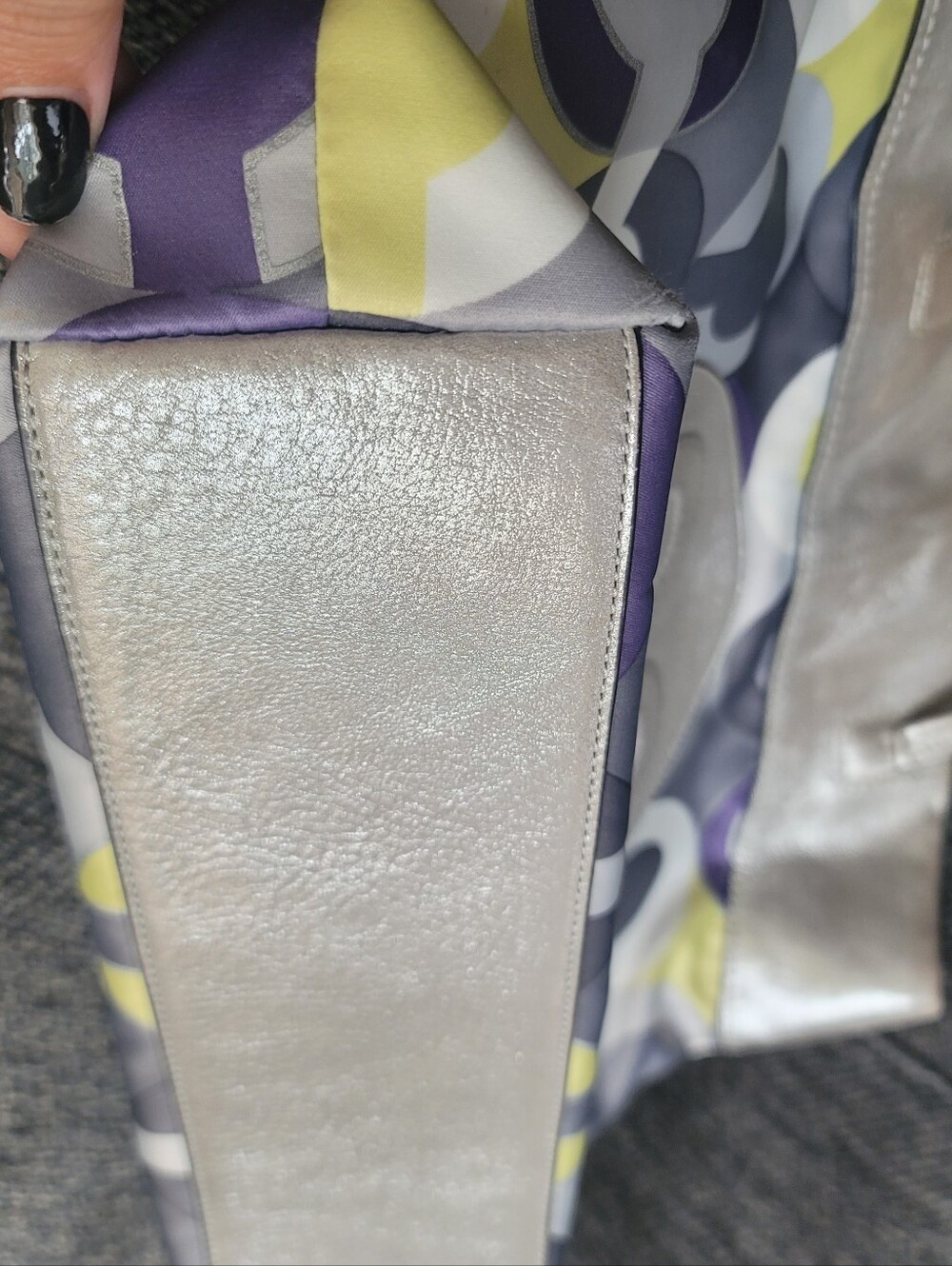 Coach Julia Metallic Op Art Tote Y2K Era - Picture 4 of 10